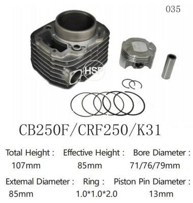 HSP Moto Qualitätszylinder für HONDA CB250F/CRF250/K31 STD & TUNING DIA 71mm/76mm/79mm PIN 13mm